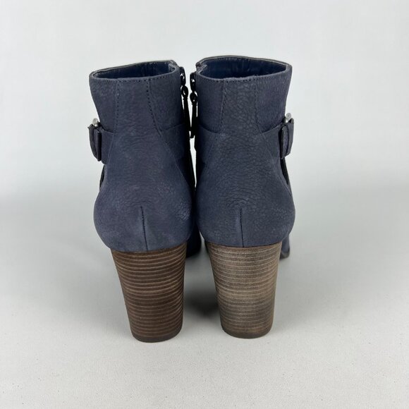 Cole Haan Womens Cassidy Strap Ankle Booties Blue Leather Block Heel size 9 - Picture 4 of 16